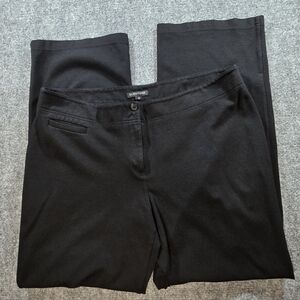Eileen Fisher Womens Black Wide Leg Pants Size Large Minimalist Italian Fabric